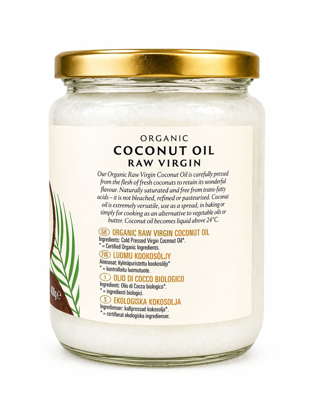 Organic Coconut Oil Raw Virgin 2